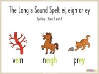The Long a Sound Spelt ei, eigh or ey - Years 3 and 4